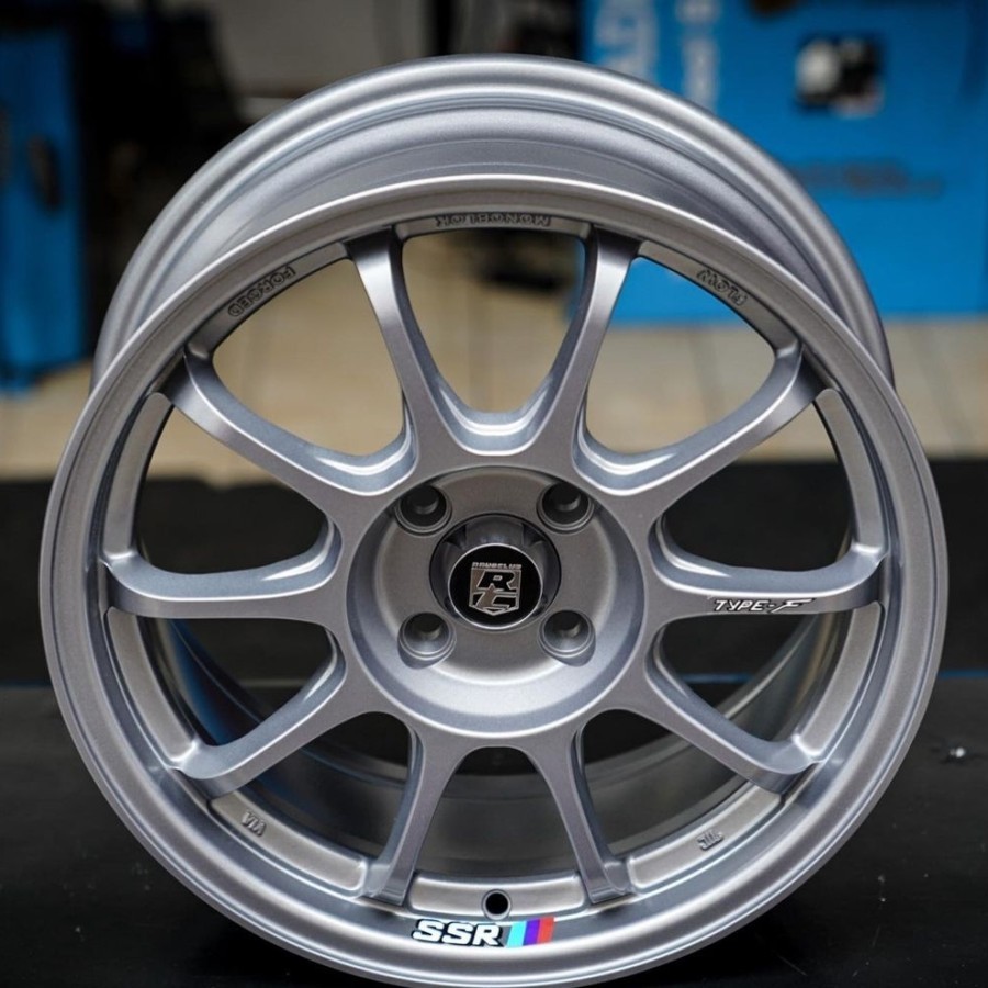 ssr type f velg mobil racing R16x7 H4x100 Et 40 Gun metal