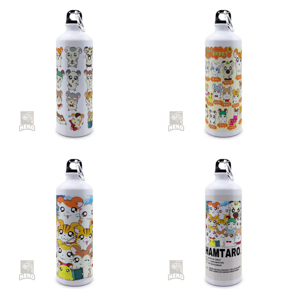 Botol Sport Pattern Hamtaro Collage Anime 90s