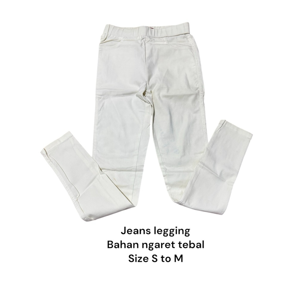 CELANA JEANS LEGGING PUTIH WANITA TERMURAH