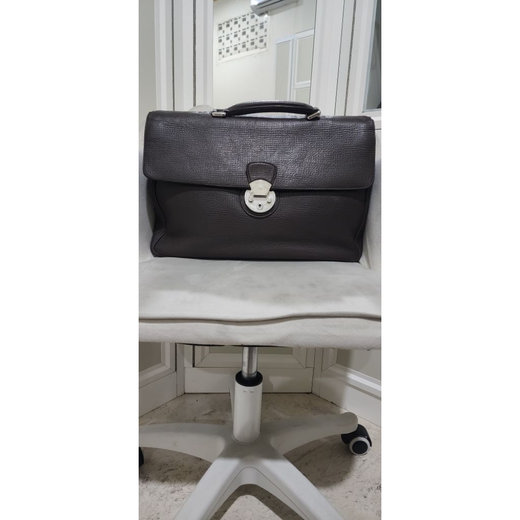 Tas Kantor/Kerja Bally Brown Genuine Leather
