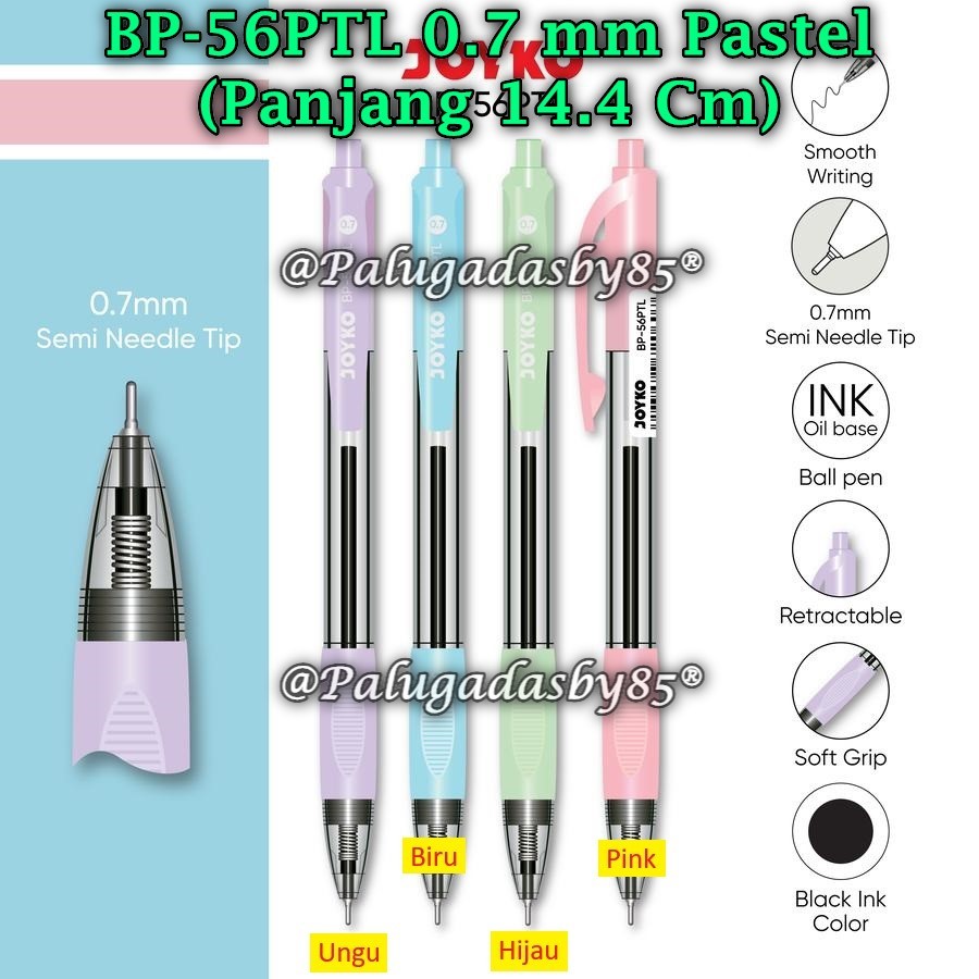 

(1 Biji) Bolpen JOYKO BP-56PTL 0.7 mm Hitam / JOYKO Ball Pen Pulpen Pena BP-56PTL 0.7 mm (1 Biji)