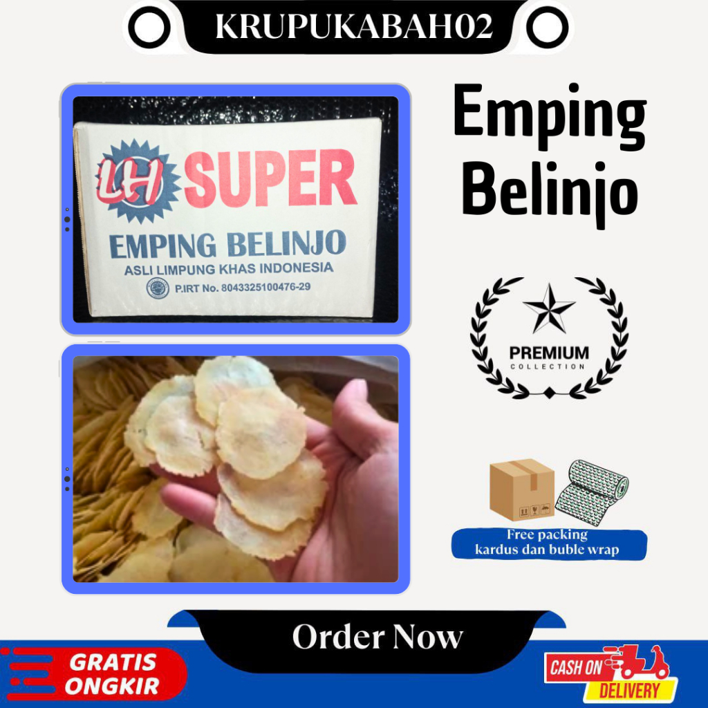 

(Promo) Emping Belinjo Mentah Grade A Putih Tipis 250 Gram/ Emping Melinjo / Belinjo