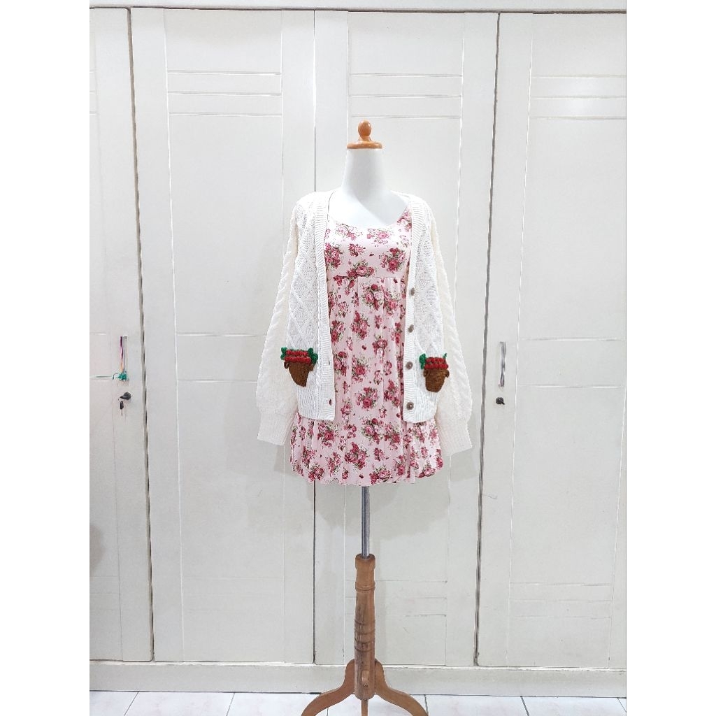 Premium Fruit like pinkhouse cable knit kawai kawaii liz lisa rojita dear my love deary | jiraikei j