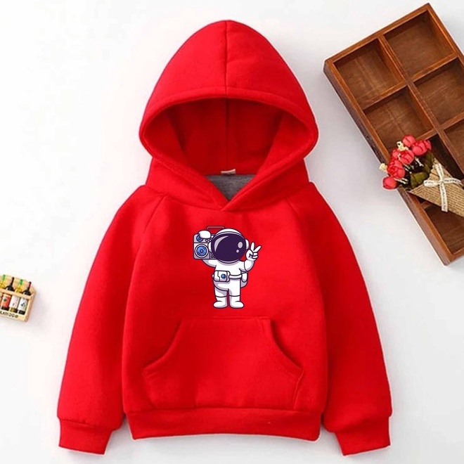 KODE Y55G Hoodie Music Space Sweater Pakaian Fleece Anak M  XL