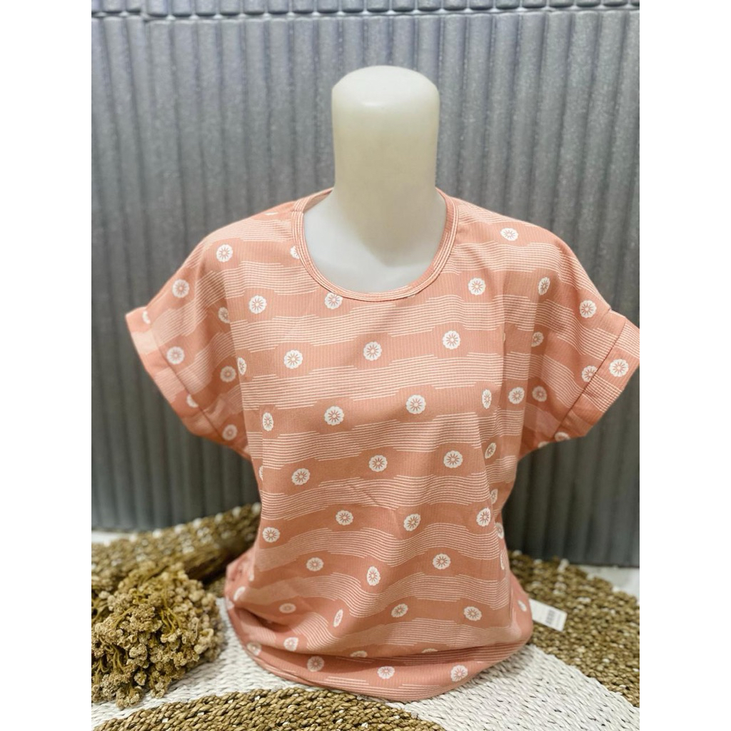 Kaos Knit Motif Bunga Kaos Jumbo Knit Kaos Knit wanita