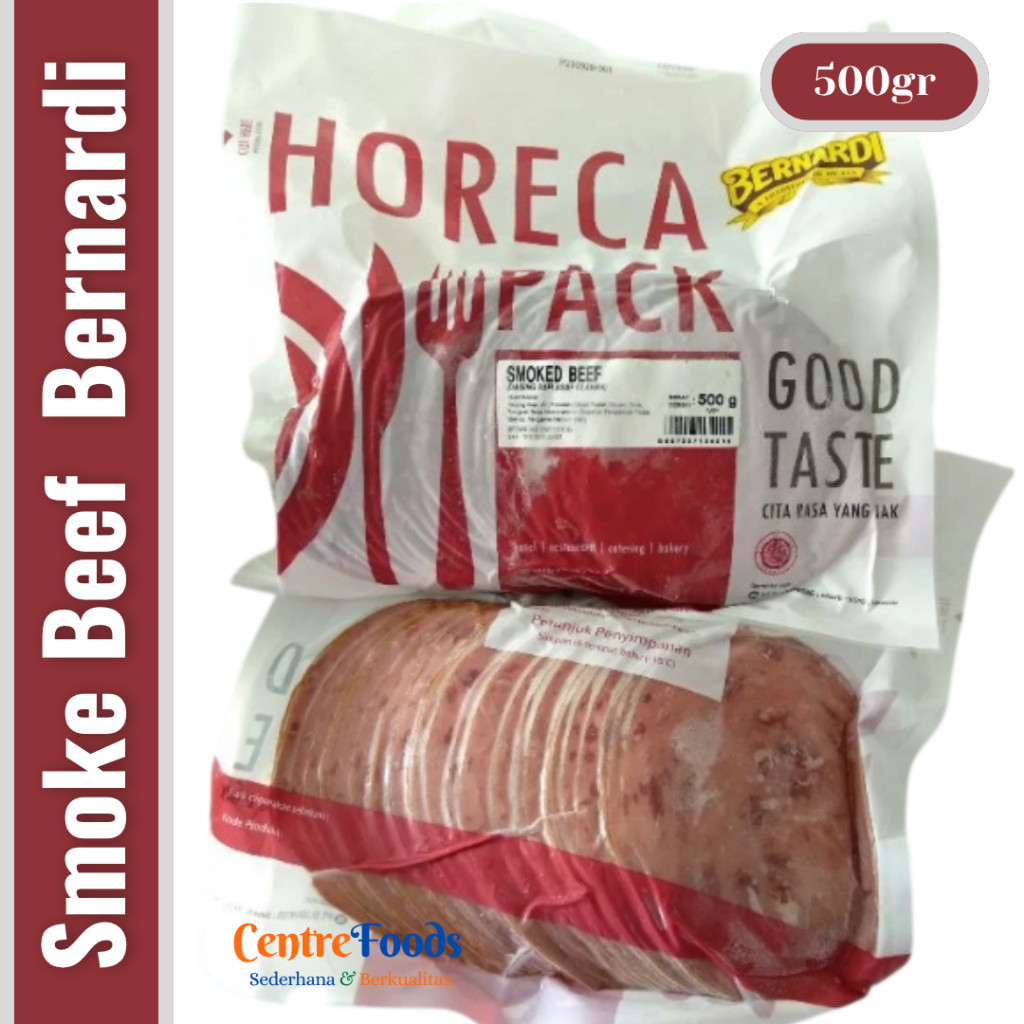 

Daging Sapi Asap Bundar - Smoked Beef Bulat Horeca Pack BERNARDI | 500gr [ Harga Per BKS ]