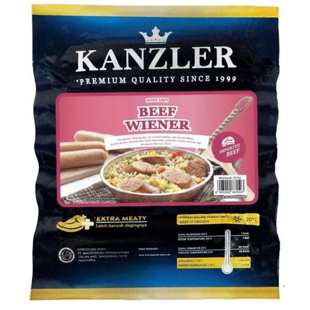 

kanzler beef Wiener 360gr