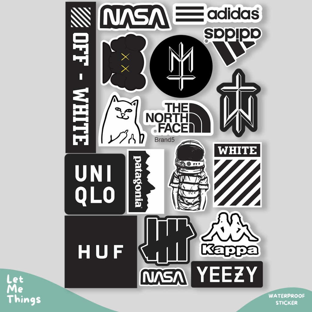 

sticker pack brand hypebeast maternal tnf adidas || stiker helm motor case hp tumbler