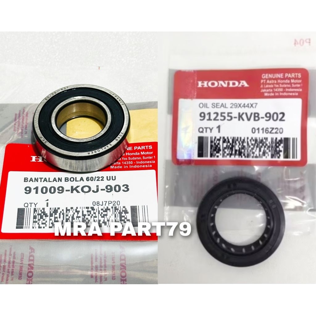 Bearing laher Roda Belakang KOJ 60/22+Sil rada KVB Genio 2020, Beat deluxe 2020, Beat street led 202