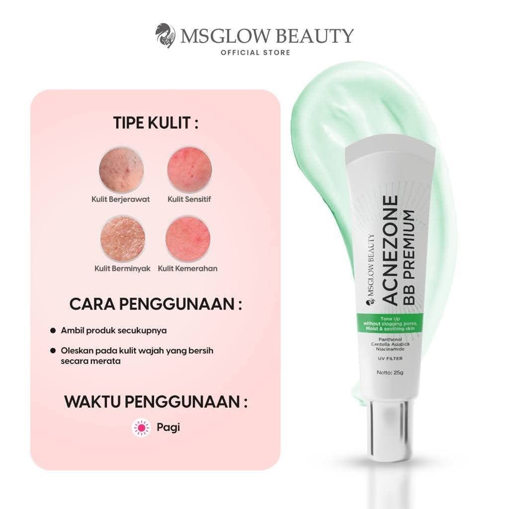 BB Cream Msglow Acne Zone Ms Glow ( BB cica )