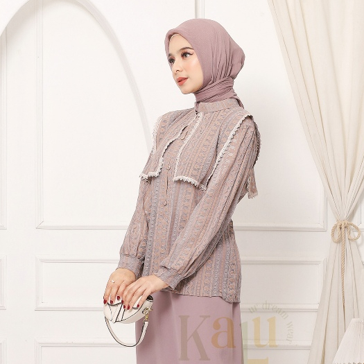 One Set Ans Blouse Baju Kondangan Wanita One Set Brukat Blouse Brukat Blouse Rok Span Aesthetic
