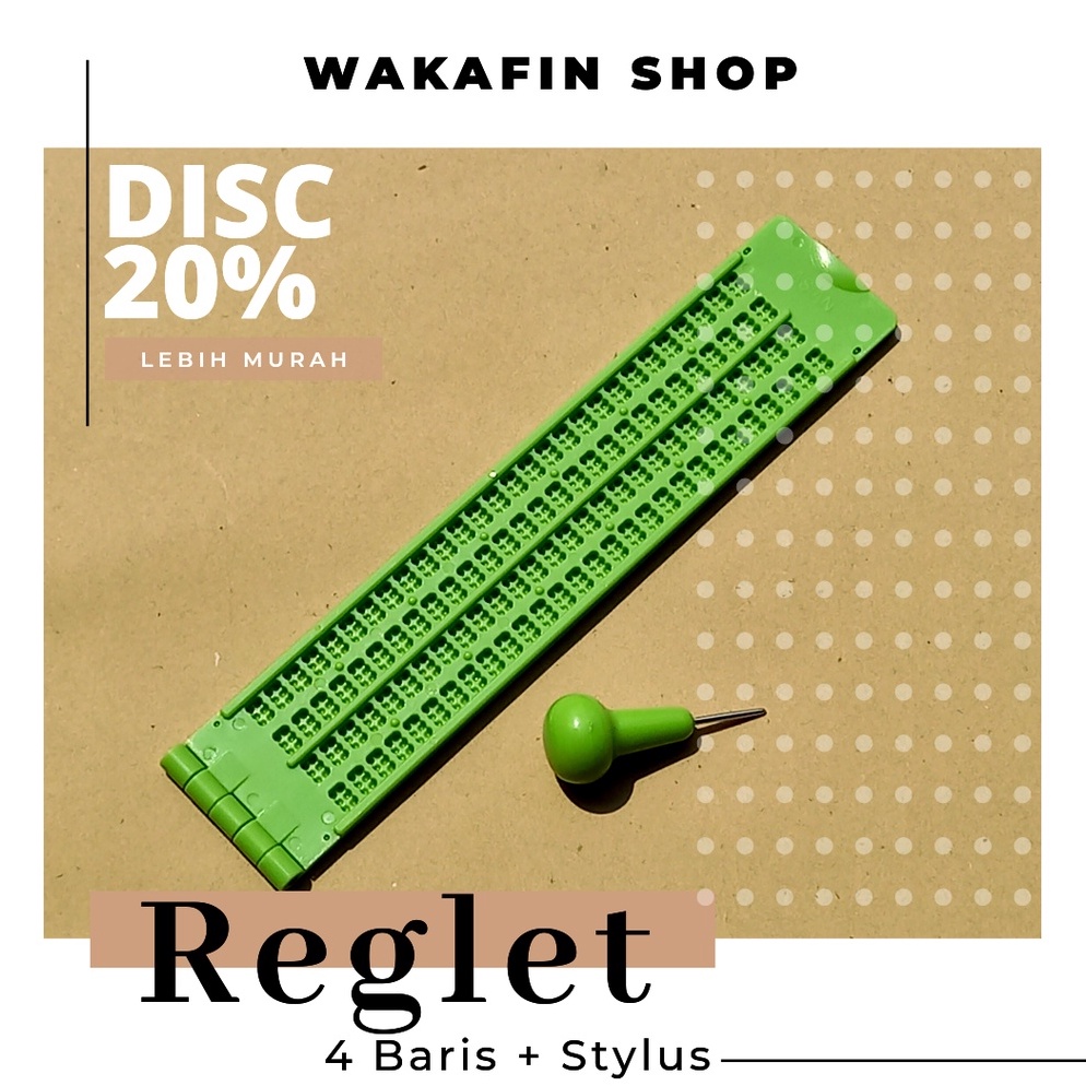 

KODE V63V DISKON REGLET 4 BARIS STYLUS UNTUK TUNANETRA RIGLET