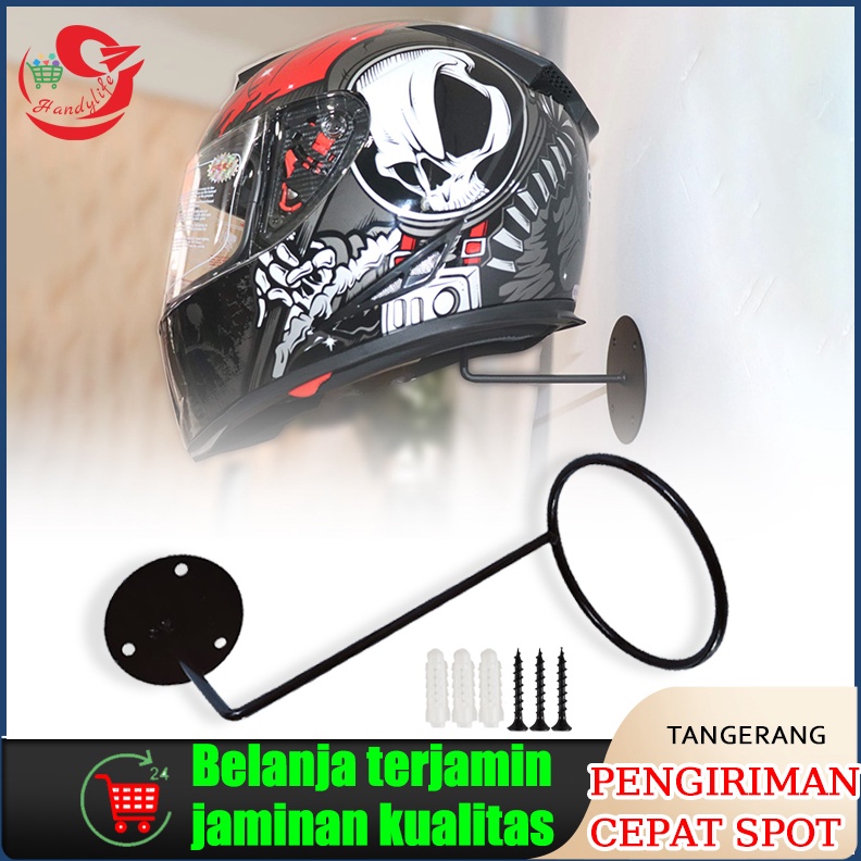 KODE K52U Gantungan Tempat HelmGantungan Helm Bahan Besi Tempel DindingGantungan Helm