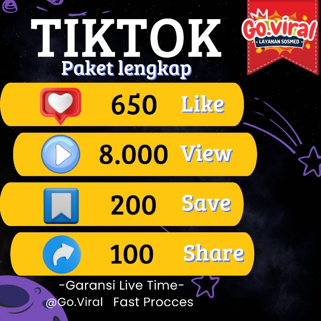 Like Tiktok.fyp PAKET LENGKAP FYP Tt Proses Cepat