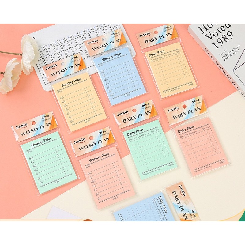 

Memo / Notepad Reminder Note Daily / Weekly Plan Colorful