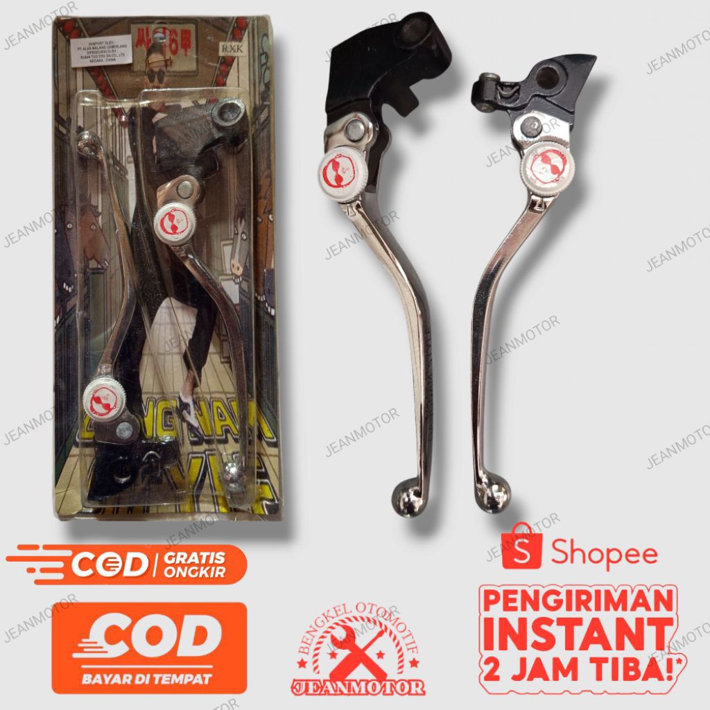 Handle Kopling & Rem RX King / Vixion / Scorpio – Set Kanan Kiri Model Standar Variasi Import chrome