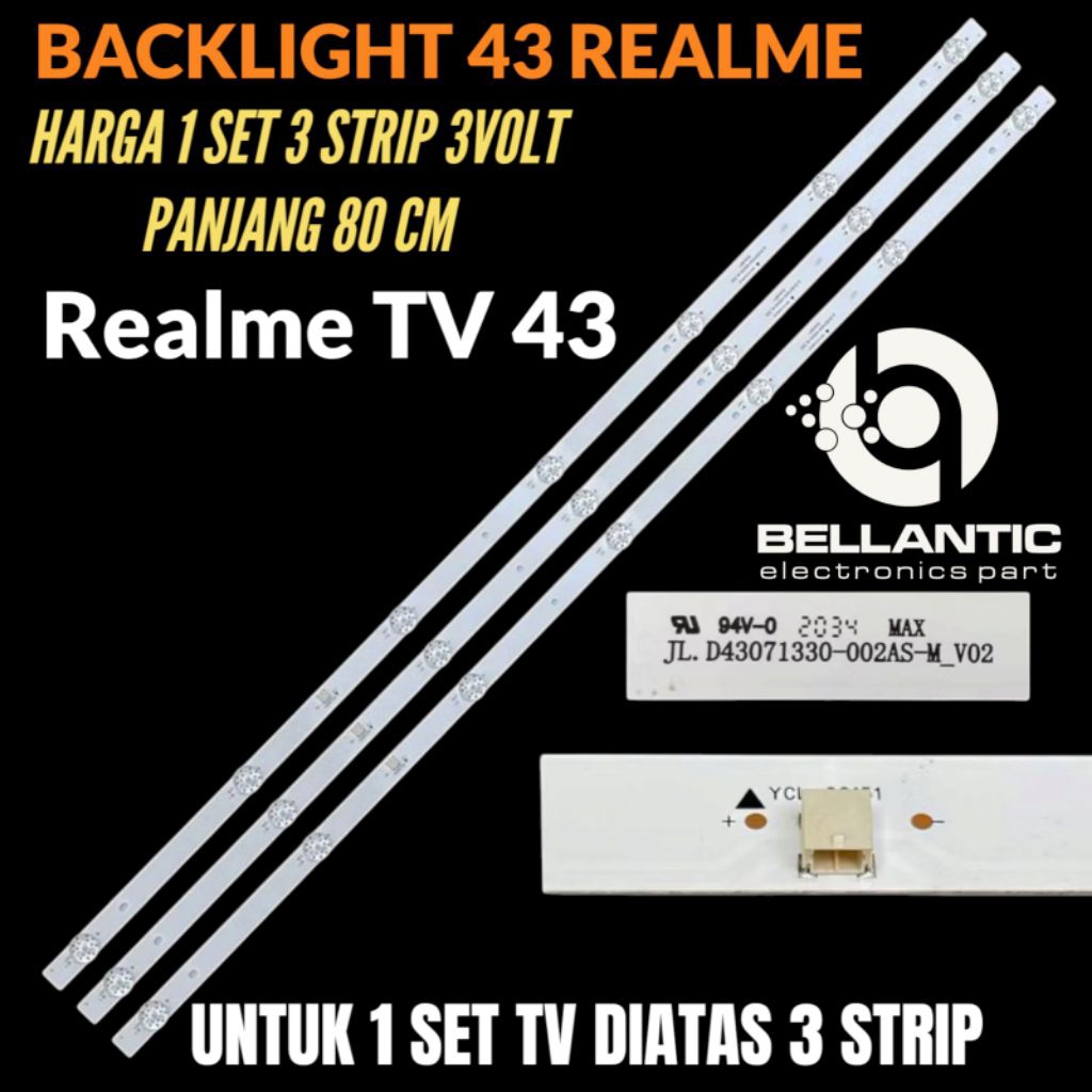 BACKLIGHT TV LED REALME 43 INCH REALME TV 43