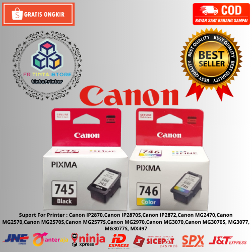 Tinta Canon 745 Black & Canon 746 Color