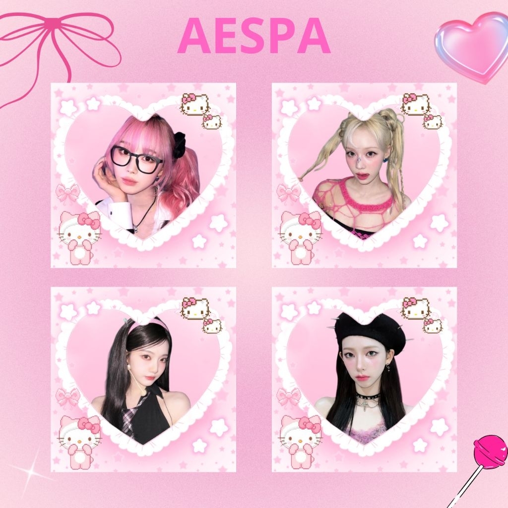 

Stiker mail cute kpop Aespa ala sellkor freebies [isi 30]