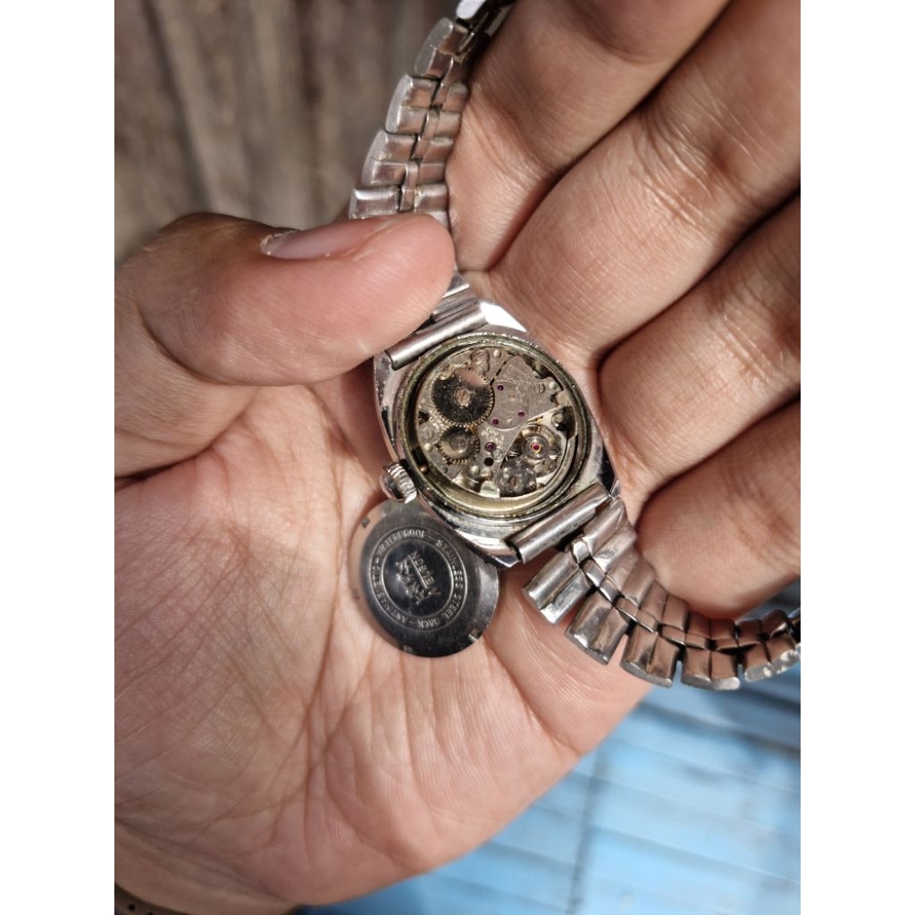 Jam tangan cewek automatic Nelson jadul Antik kuno lawas murah