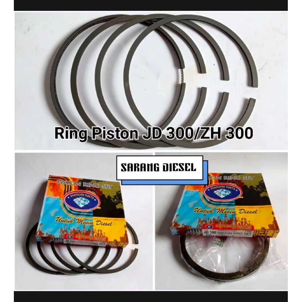 RING PISTON JD 300 / RING SEHER JIANGDONG 300 / PISTON RING SET JD 300 ASLI DIAMOND
