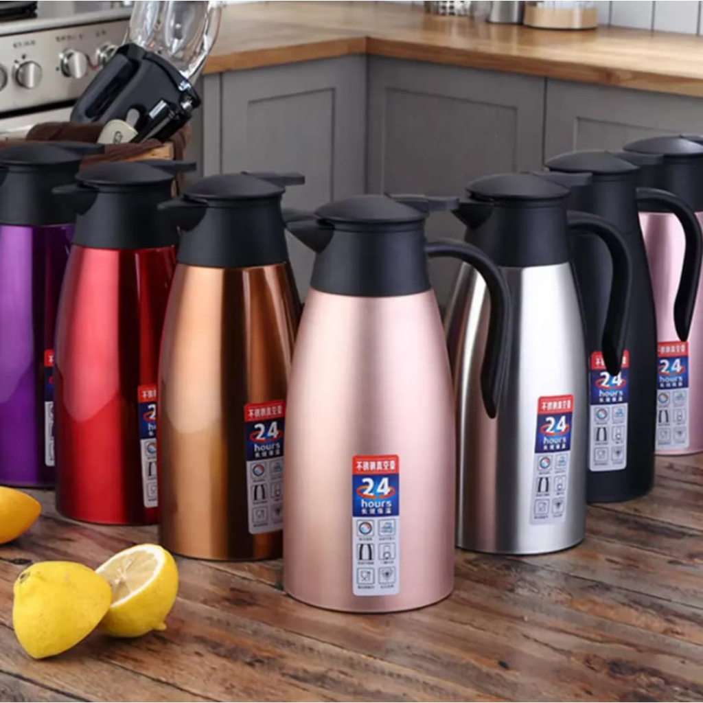 Pemanas Air Listrik Termos Listrik Teko Pemanas Air Vacuum Jug Stainless Steel 2 Liter