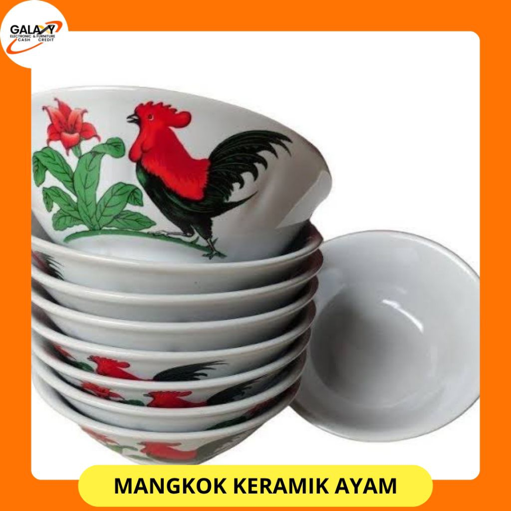 Mangkok Ayam Jago Mangkok Bakso Keramik