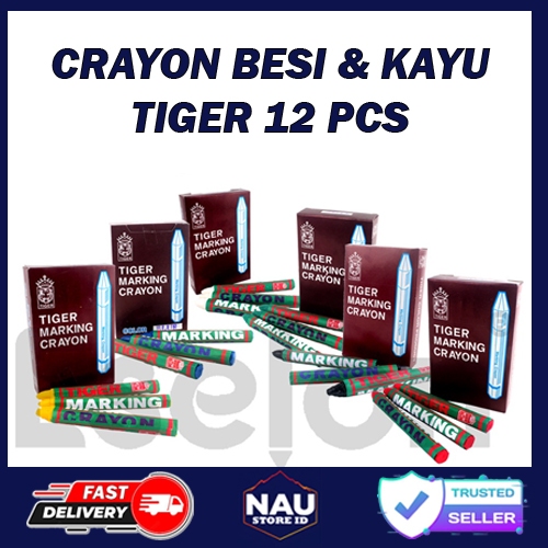 

CRAYON BESI DAN KAYU TIGER ISI 12 PCS / CRAYON TIGER READY 6 WARNA ISI 12 BIJI