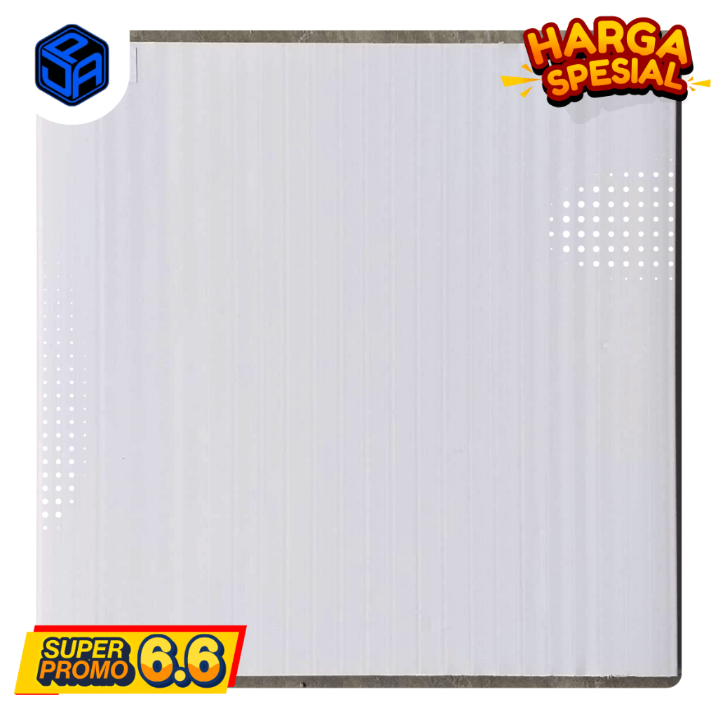 Plafon PVC Putih Motif Garis Minimalis – Tipe EP 001 | Anti Rayap & Tahan Air