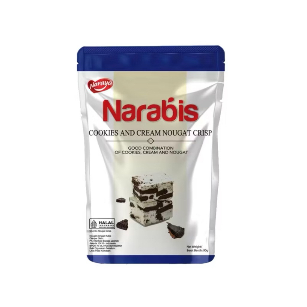 

NARABIS Nougat Crisp Cookies & cream 90gr