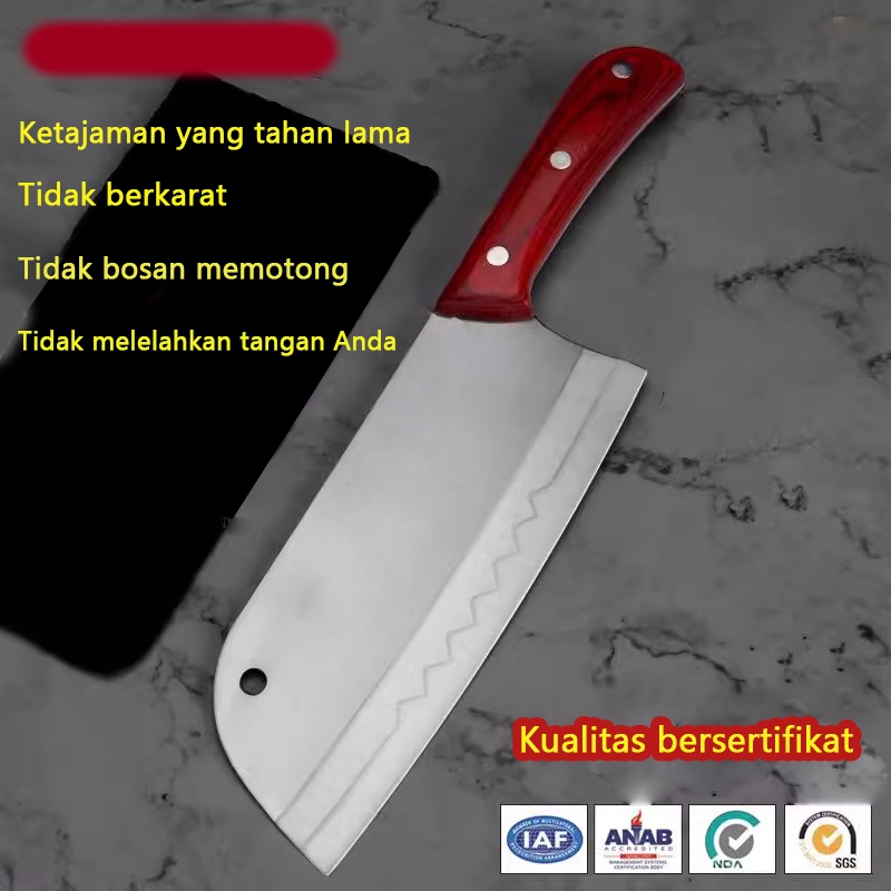 Empat pisau, pisau koki, daging, sayuran dan ikan multi fungsi, menebal dan tajam, bisa COD
