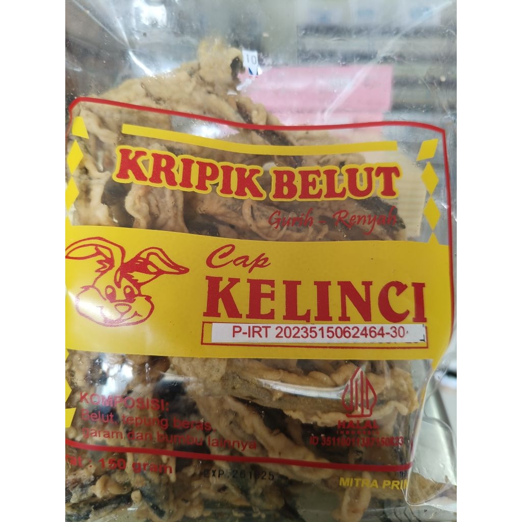 

keripik belut cap kelinci oleh oleh khas surabaya