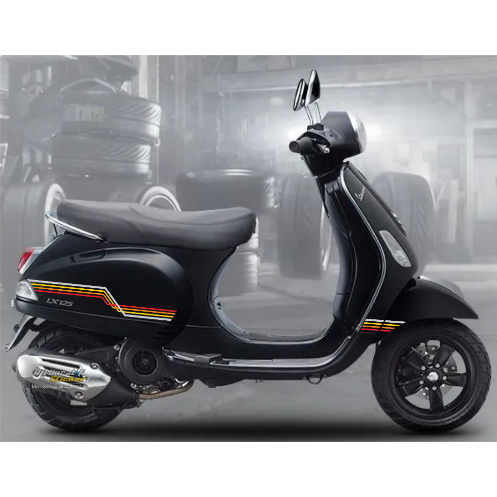 sticker motor vespa lx custom minimalis