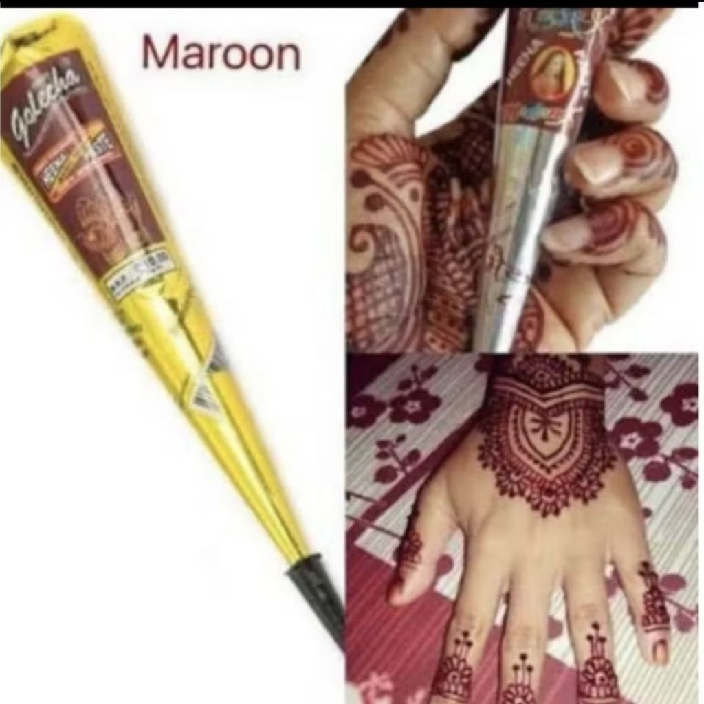 pacar kuku kutek hena golecha tangan hena halal bisa buat sholat warna maroon
