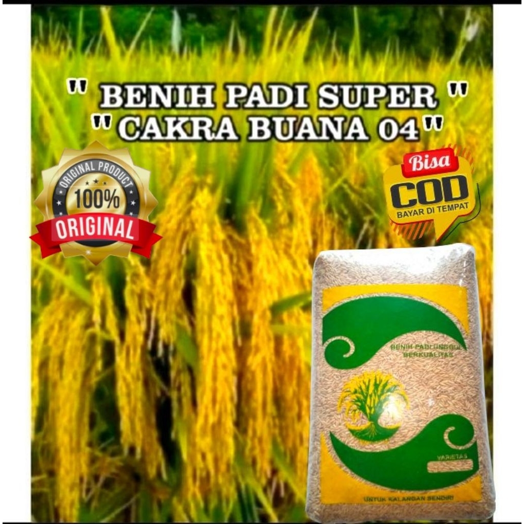 Benih Padi SUPER UNGGUL CAKRABUANA 04 Kemasan 5Kg