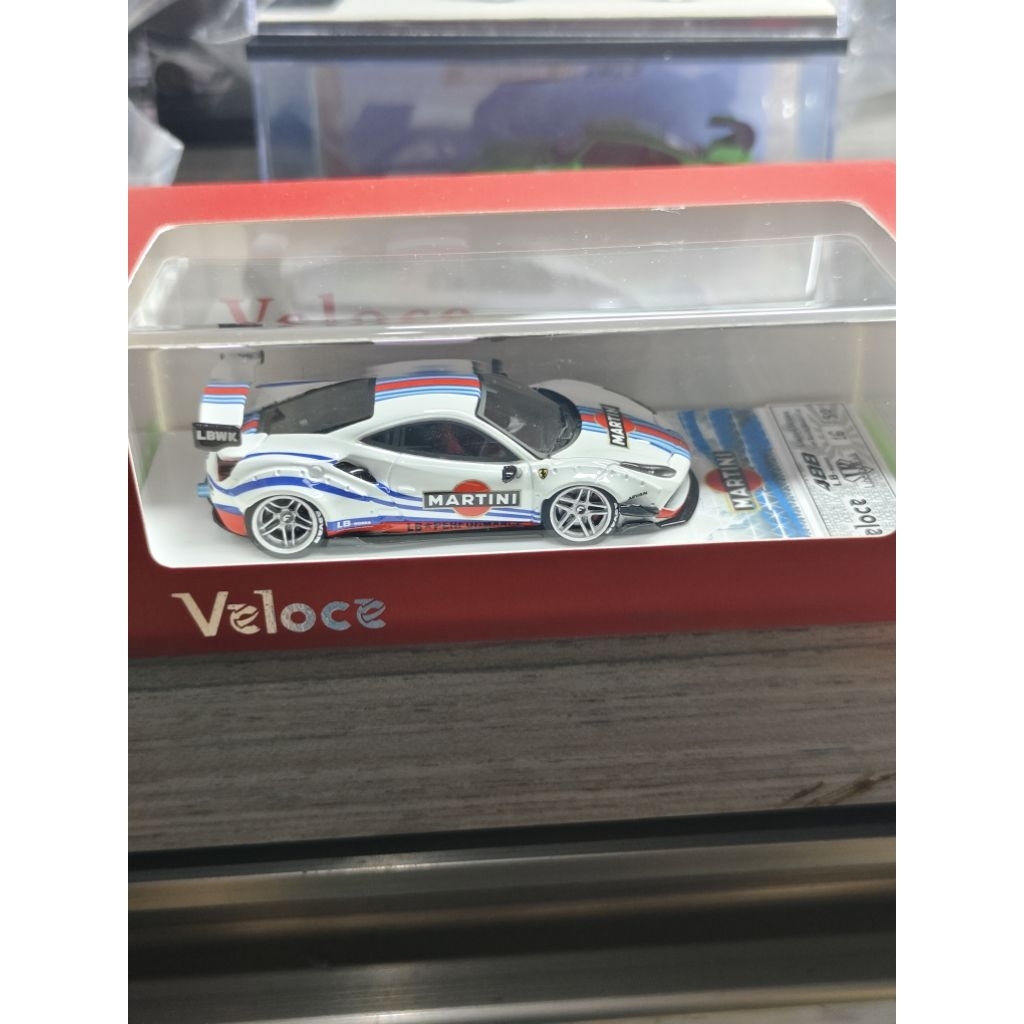 VELOCE FERRARI 488 MARTINI LBWK RESIN CAR 1:64
