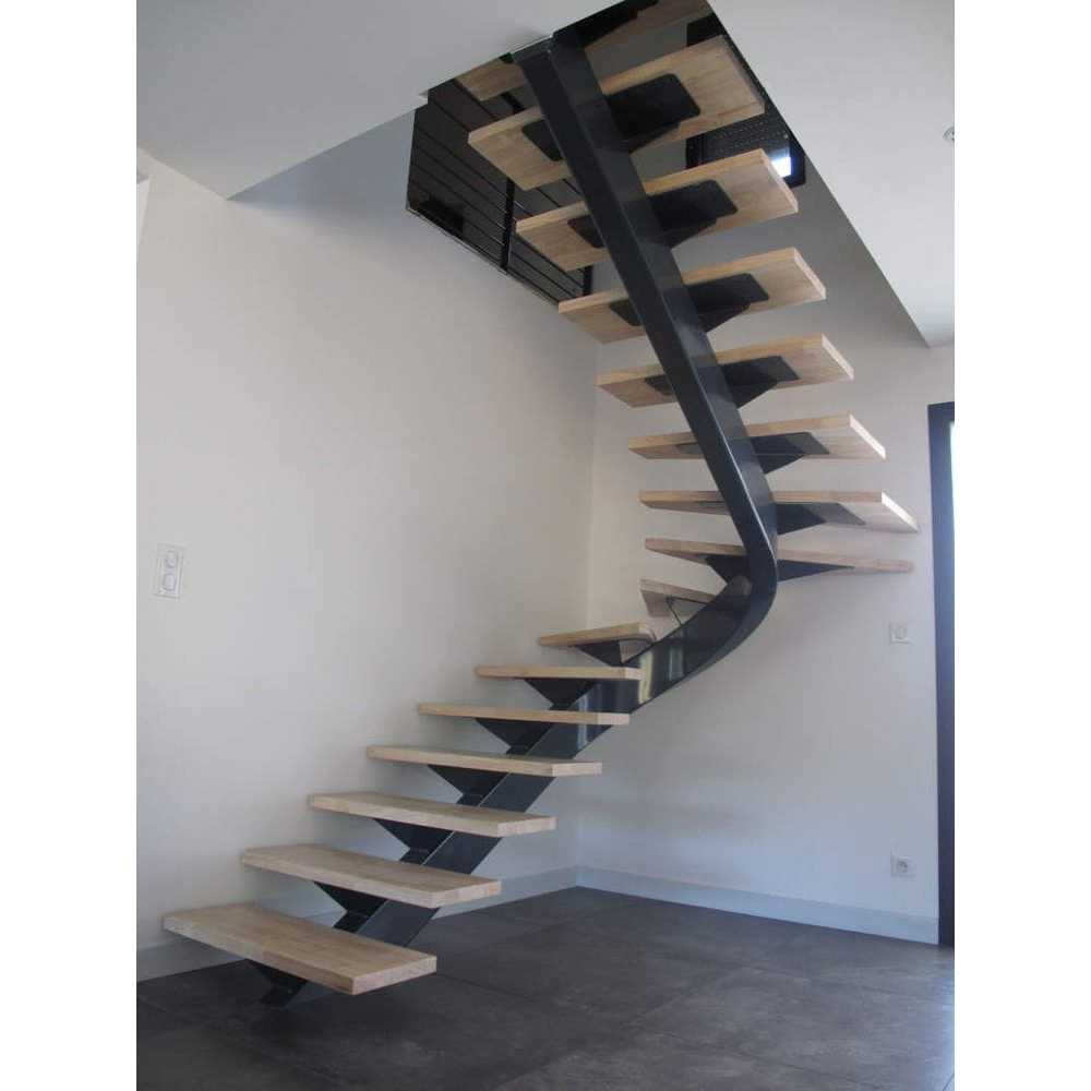 Tangga besi rumah minimalis step kayu