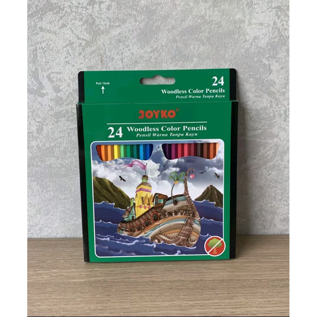 

Pencil Warna Joyko 24 Warna Kemasan Hijau