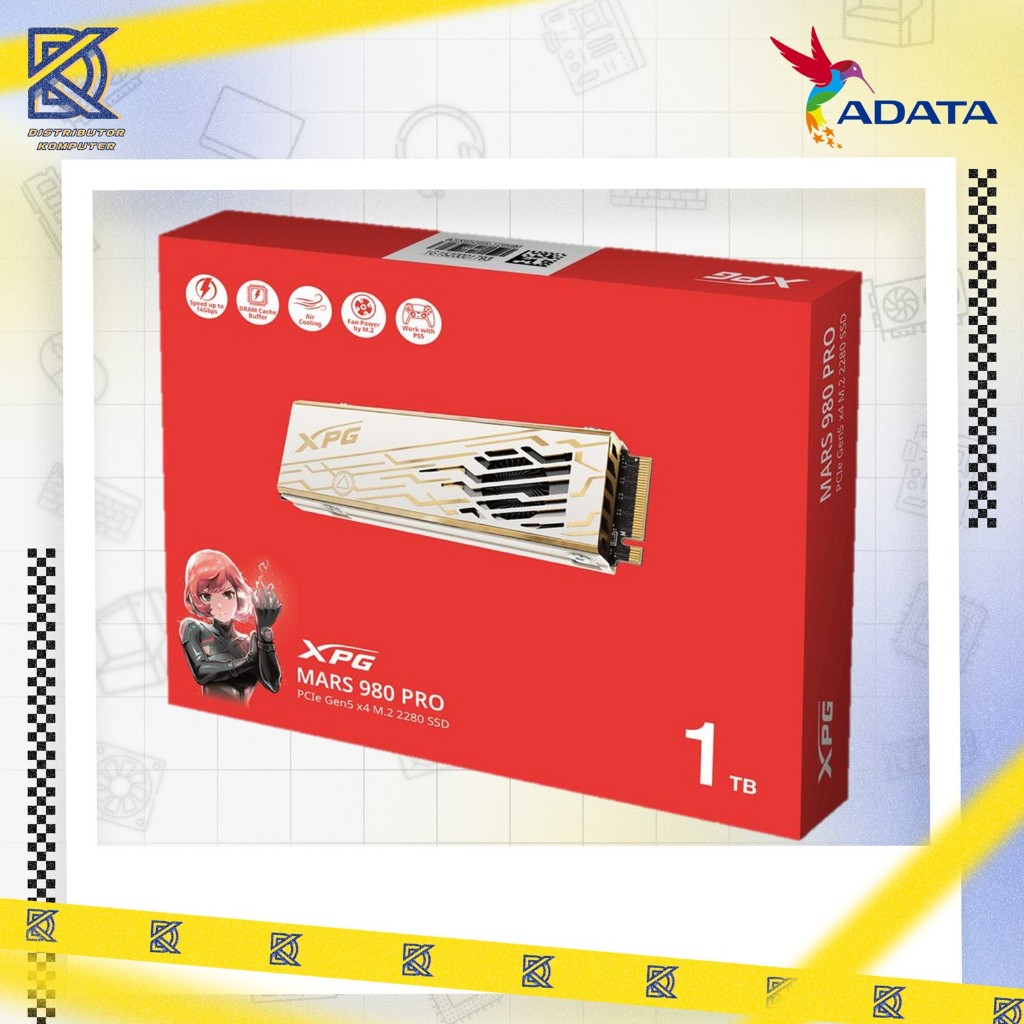 ADATA SSD MARS 980 PRO 1TB - NVME 2280 GEN5X4 WITH TURBO FAN