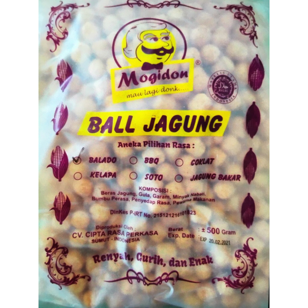 

Cemilan ciki ball balado snack mogidon