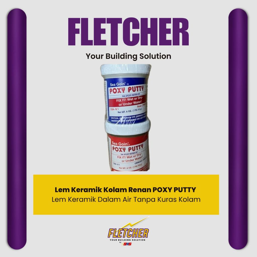 Lem Keramik Dalam Air Poxy Putty 170gr  / Lem Keramik Waterproof