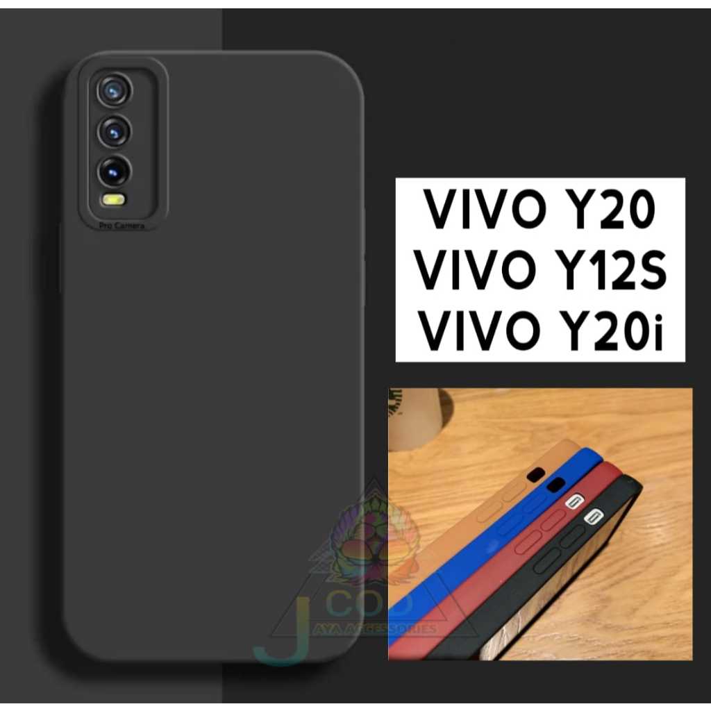 Case Softcase Silicone VIVO Y20/Y20S/Y20i/Y12S Macaron Polos Pelindung Camera