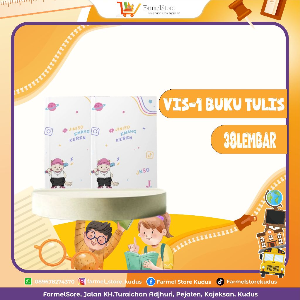 

Vis-1 BUKU TULIS 1PAK(isi 10buku) 38Lembar