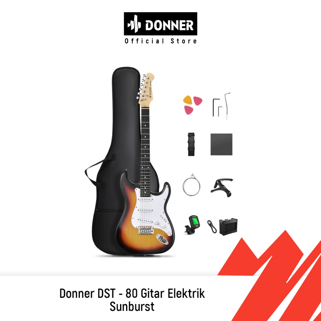 VITA_ Donner DST - 80 Gitar Elektrik - Sunburst
