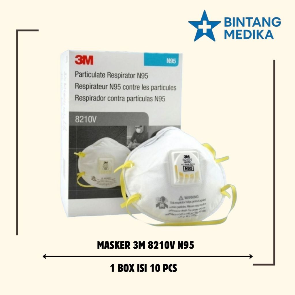 Masker 3M 8210V N95 isi 10 pcs per box