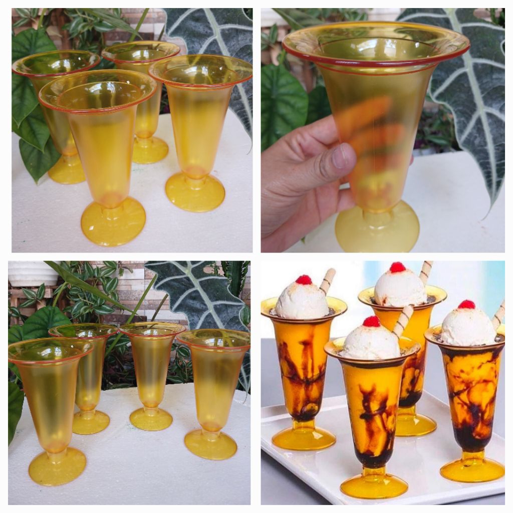 Gelas crystal tupperware / gelas terompet / sherly glass tupperware(1)