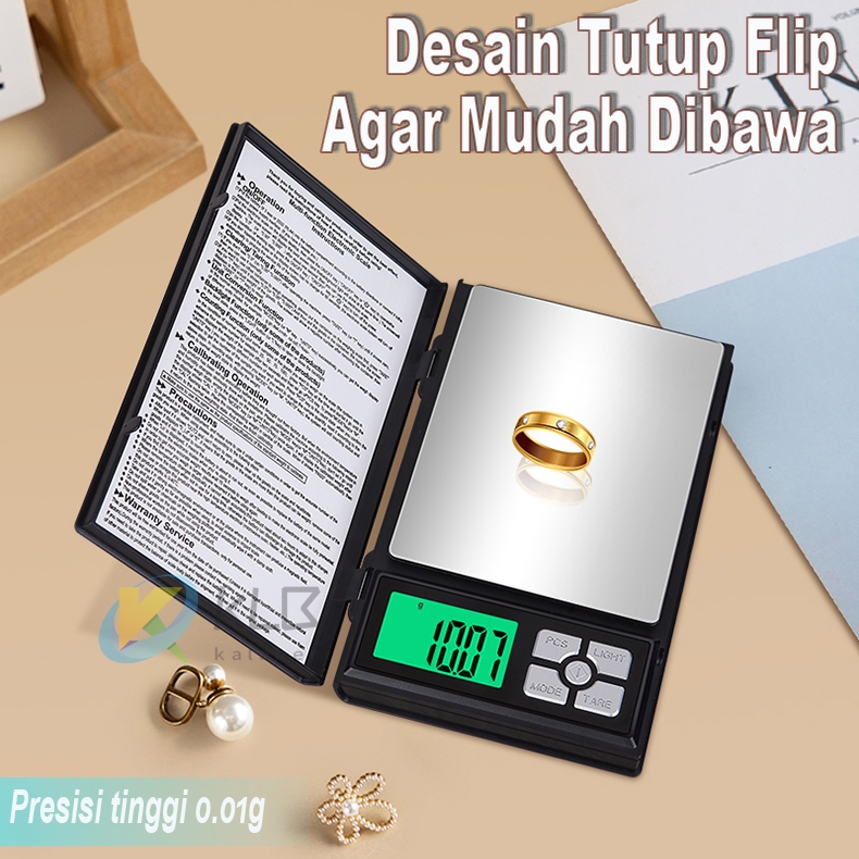 Timbangan Elektronik Saku/Timbangan Perhiasan Kecil Portabel/Timbangan Digital Emas Perhiasan Dapur