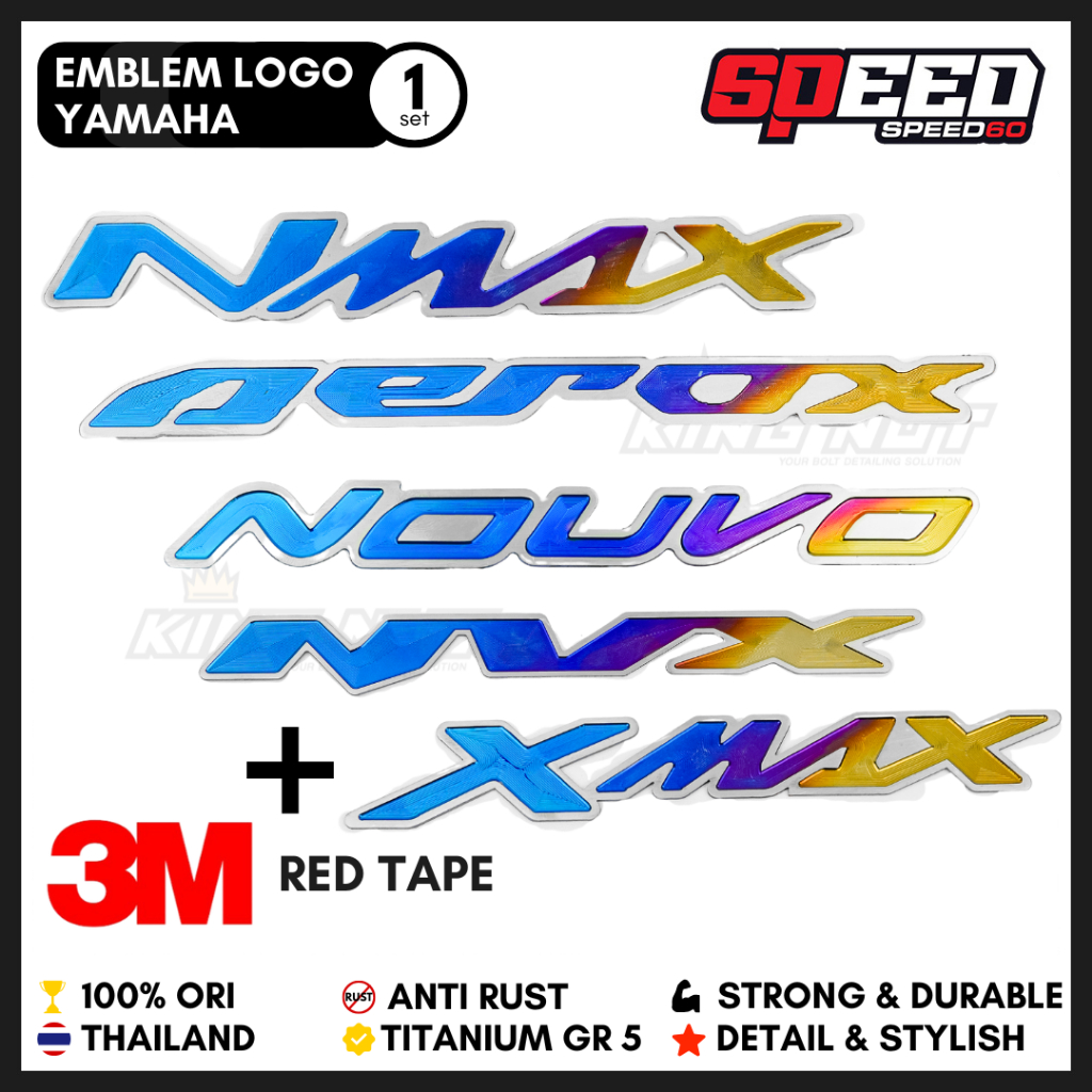 Probolt Titanium Emblem Logo Yamaha Aerox NMAX XMAX King Nut