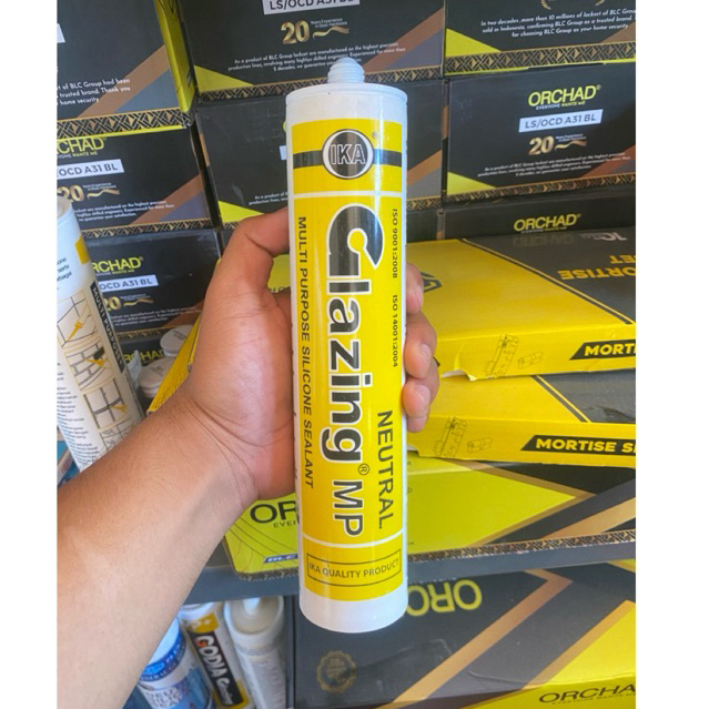 IKA Sealant Glazing MP /Sealant Netral/Silicone Sealant Neutral/Lem Kaca Netral - 280ml