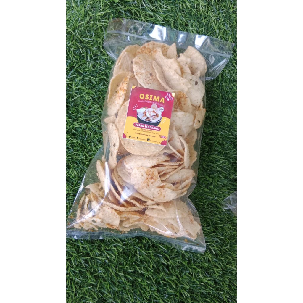 

keripik opak singkong pedas daun jeruk